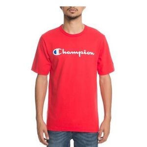 Red champion shirt size M